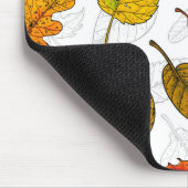 Herbstblätter auf weiß mousepad (Ecke)