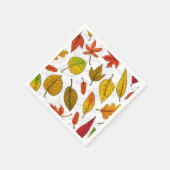 Herbstblätter auf weiß serviette (Ecke)