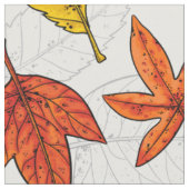 Herbstblätter auf weiß stoff (Nahaufnahme)