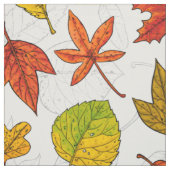Herbstblätter auf weiß stoff (Muster)