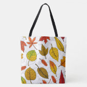 Herbstblätter auf weiß tasche (Vorderseite)