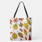 Herbstblätter auf weiß tasche (Rückseite)