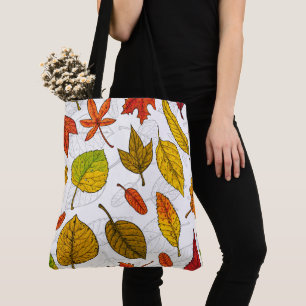 Herbstblätter auf weiß tasche