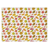 Herbstblätter auf weiß tischdecke (Vorderseite (Horizontal))
