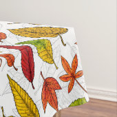 Herbstblätter auf weiß tischdecke (Beispiel)
