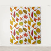 Herbstblätter auf weiß wandteppich (Vorderseite)