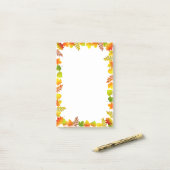 Herbstblätter auf weißen To-Do-Post-it-Notes Post-it Klebezettel (Auf Schreibtisch)