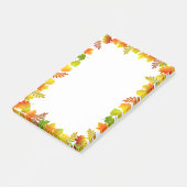 Herbstblätter auf weißen To-Do-Post-it-Notes Post-it Klebezettel (angewinkelt)