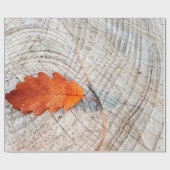 Herbstblätter aus Eichenholz Geschenkpapier (Flach)