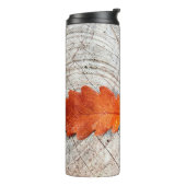 Herbstblätter aus Eichenholz Thermosbecher (Nach links gedreht)