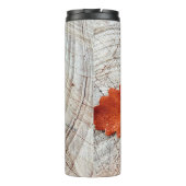 Herbstblätter aus Eichenholz Thermosbecher (Rückseite)