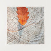 Herbstblätter aus Eichenholz Wandteppich (Vorderseite (Horizontal))