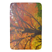 Herbstblätter aus Gelb- und Orangenbäumen, Foto Badematte (Vorderseite Vertikal)