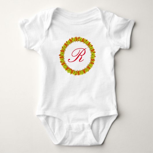 Herbstblätter Baby Strampler (Vorderseite)