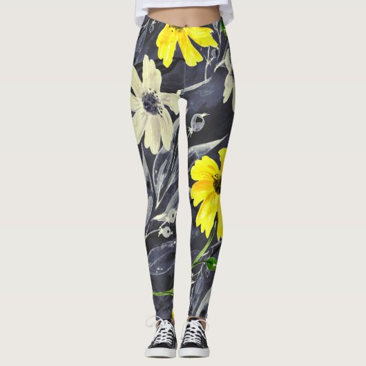 Herbstblätter, Beeren: Aquarellmuster. Leggings (Vorderseite)
