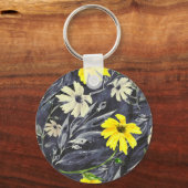 Herbstblätter, Beeren: Aquarellmuster. Schlüsselanhänger (Vorderseite)