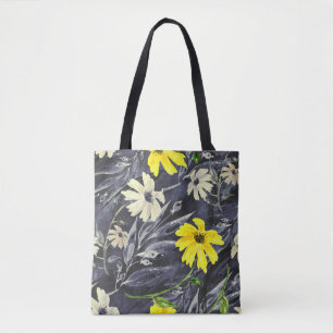 Herbstblätter, Beeren: Aquarellmuster. Tasche