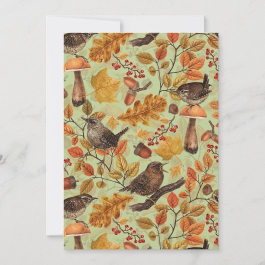 Herbstblätter, Beeren, Pilze und Früchte (Vorderseite)