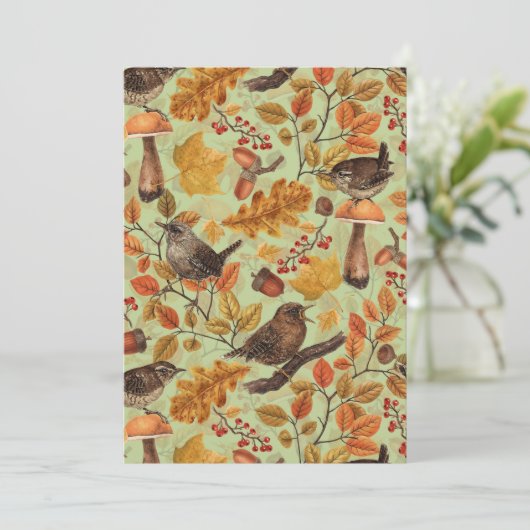 Herbstblätter, Beeren, Pilze und Früchte (Stehend Vorderseite)