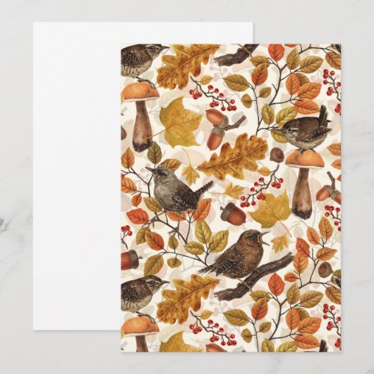 Herbstblätter, Beeren, Pilze und Früchte (Vorne/Hinten)