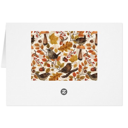 Herbstblätter, Beeren, Pilze und Früchte (Rückseite Horizontal)