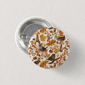 Herbstblätter, Beeren, Pilze und Früchte Button (Vorne & Hinten)