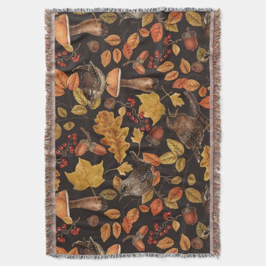 Herbstblätter, Beeren, Pilze und Früchte Decke (Vorderseite Vertikal)