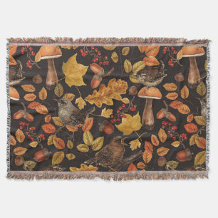 Herbstblätter, Beeren, Pilze und Früchte Decke
