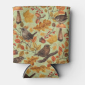 Herbstblätter, Beeren, Pilze und Früchte Dosenkühler (Vorderseite)