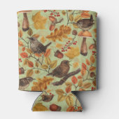 Herbstblätter, Beeren, Pilze und Früchte Dosenkühler (Rückseite)