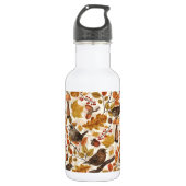 Herbstblätter, Beeren, Pilze und Früchte Edelstahlflasche (Vorderseite)