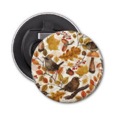 Herbstblätter, Beeren, Pilze und Früchte Flaschenöffner (Vorderseite)