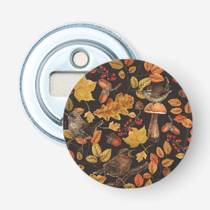 Herbstblätter, Beeren, Pilze und Früchte Flaschenöffner