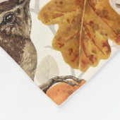 Herbstblätter, Beeren, Pilze und Früchte Fleecedecke (Ecke)