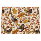 Herbstblätter, Beeren, Pilze und Früchte Große Geschenktüte (Vorderseite)