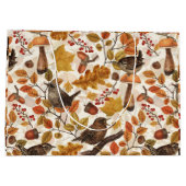 Herbstblätter, Beeren, Pilze und Früchte Große Geschenktüte (Rückseite)