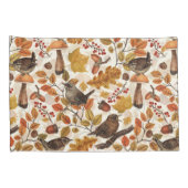 Herbstblätter, Beeren, Pilze und Früchte Kissenbezug (Rückseite-Rechts)