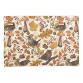 Herbstblätter, Beeren, Pilze und Früchte Kissenbezug (Vorderseite-Rechts)