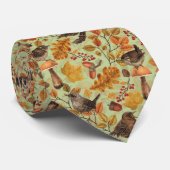 Herbstblätter, Beeren, Pilze und Früchte Krawatte (Gerollt)