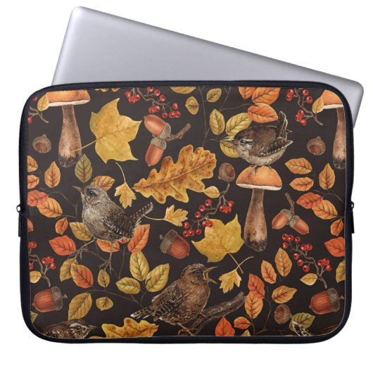 Herbstblätter, Beeren, Pilze und Früchte Laptopschutzhülle (Vorderseite)