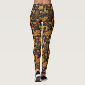 Herbstblätter, Beeren, Pilze und Früchte Leggings (Rückseite)