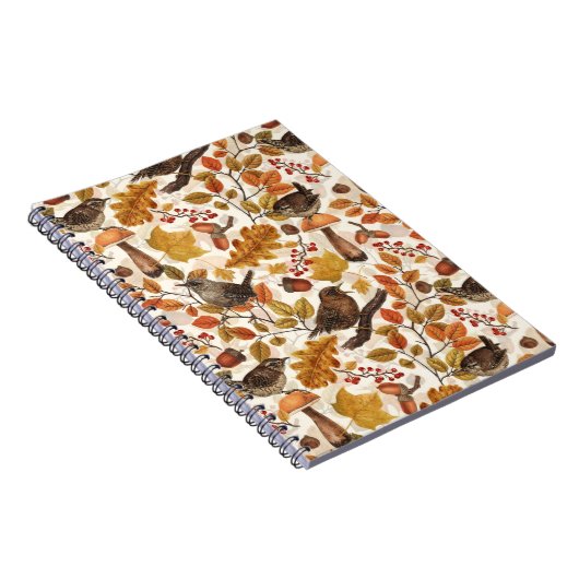 Herbstblätter, Beeren, Pilze und Früchte Notizblock (Rechte Seite)