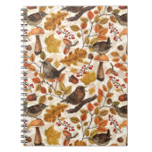 Herbstblätter, Beeren, Pilze und Früchte Notizblock (Vorderseite)