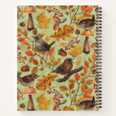 Herbstblätter, Beeren, Pilze und Früchte Notizblock (Rückseite)