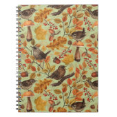 Herbstblätter, Beeren, Pilze und Früchte Notizblock (Vorderseite)