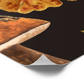 Herbstblätter, Beeren, Pilze und Früchte Poster (Ecke)