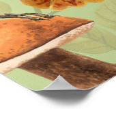 Herbstblätter, Beeren, Pilze und Früchte Poster (Ecke)