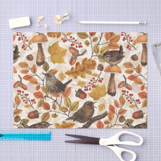 Herbstblätter, Beeren, Pilze und Früchte Seidenpapier (Handwerk)