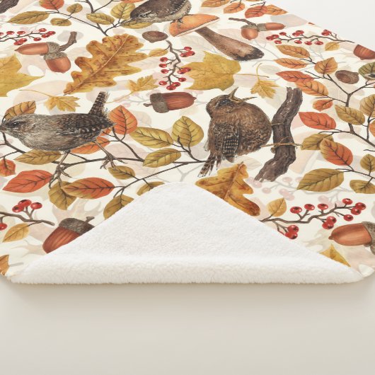 Herbstblätter, Beeren, Pilze und Früchte Sherpadecke (3/4)