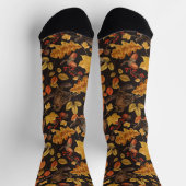 Herbstblätter, Beeren, Pilze und Früchte Socken (Oben)